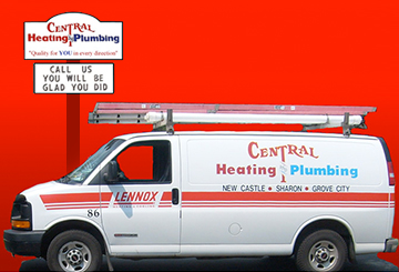 Central Heating & Plumbing van